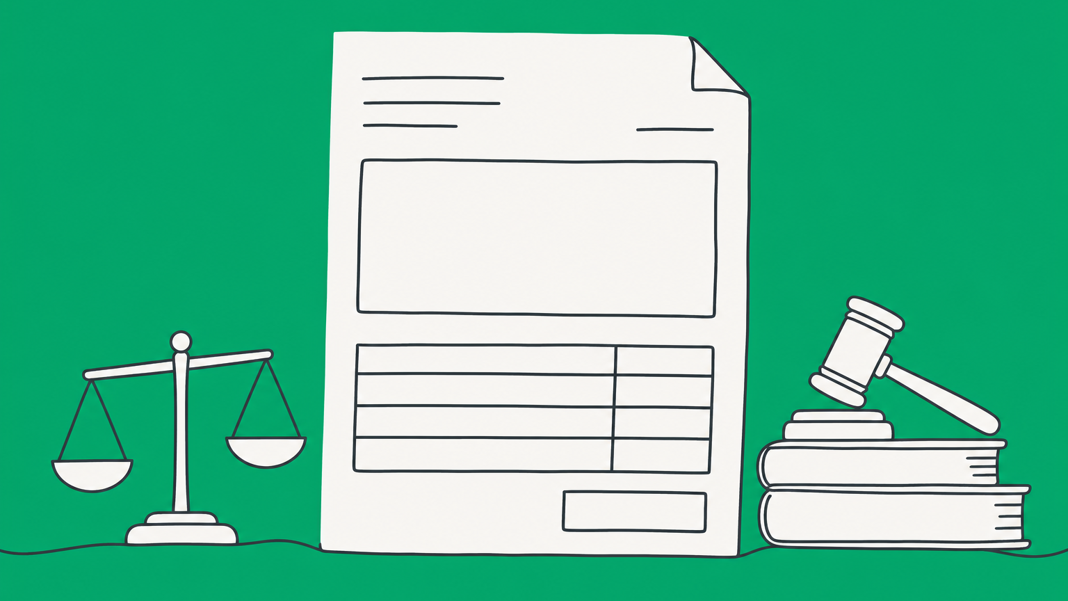 Flat illustration of an invoice with an empty service box, representing a bill for services not rendered