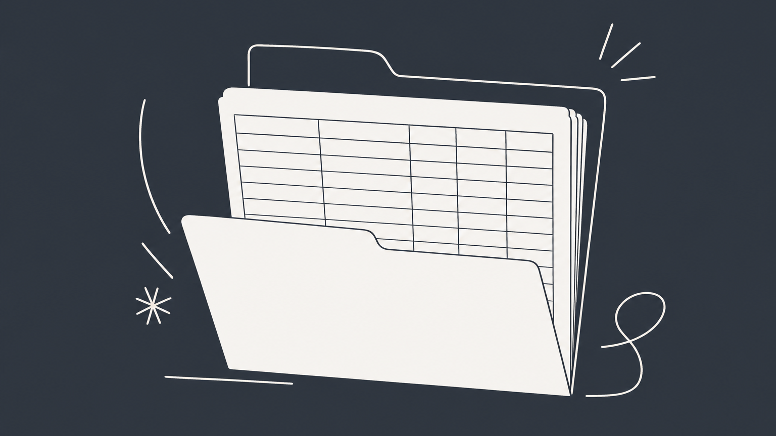 Flat illustration of a tax folder with a blank ledger, representing filing S corp taxes with no income