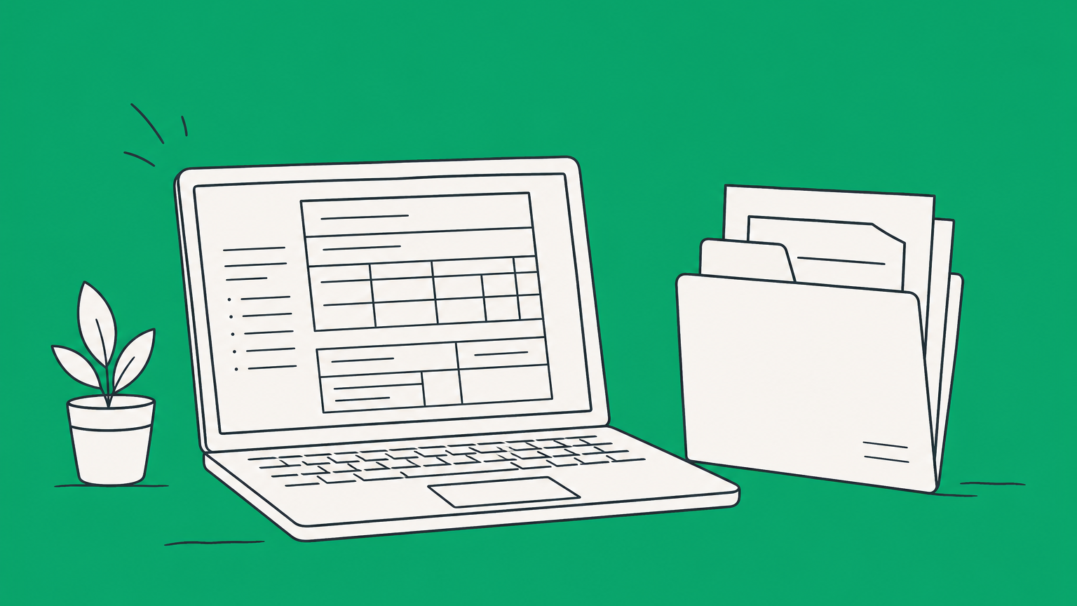 Flat illustration of a laptop and selector dial routing an LLC folder toward different tax filing paths for TurboTax for LLC taxes.