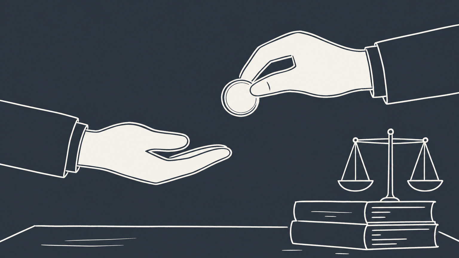 Flat illustration of an extra coin being returned between containers to represent unjust enrichment and restitution.