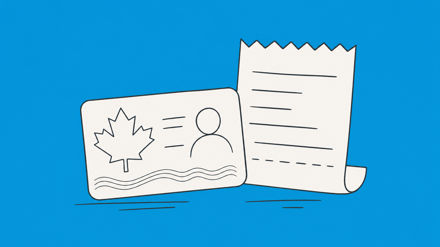 Flat illustration of a permanent resident card, online and mail filing paths, and a payment receipt representing the green card renewal fee.