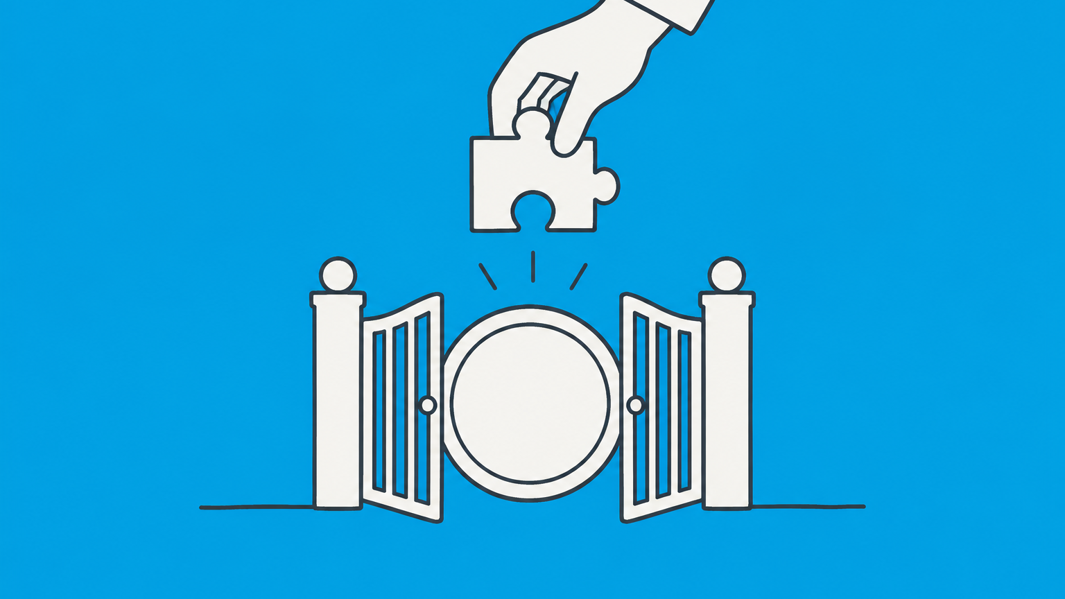 Flat illustration of a coin released when a puzzle is completed, representing acceptance by performance in a unilateral contract.