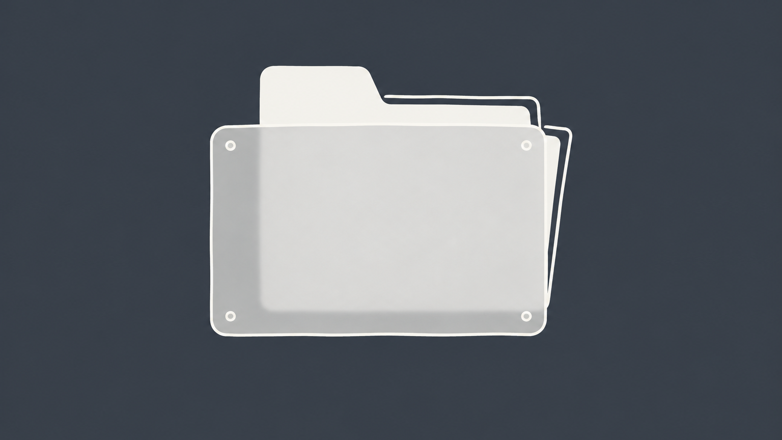 Flat illustration of a business filing folder behind frosted glass representing privacy when hiding LLC ownership.