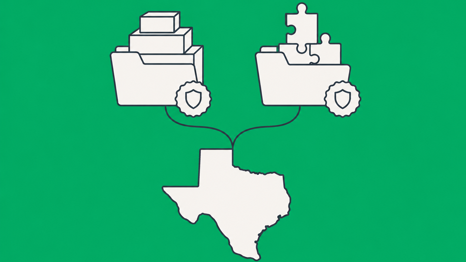 Flat illustration of two professional entity structures branching from a state filing platform to represent a domestic professional corporation and professional LLC.