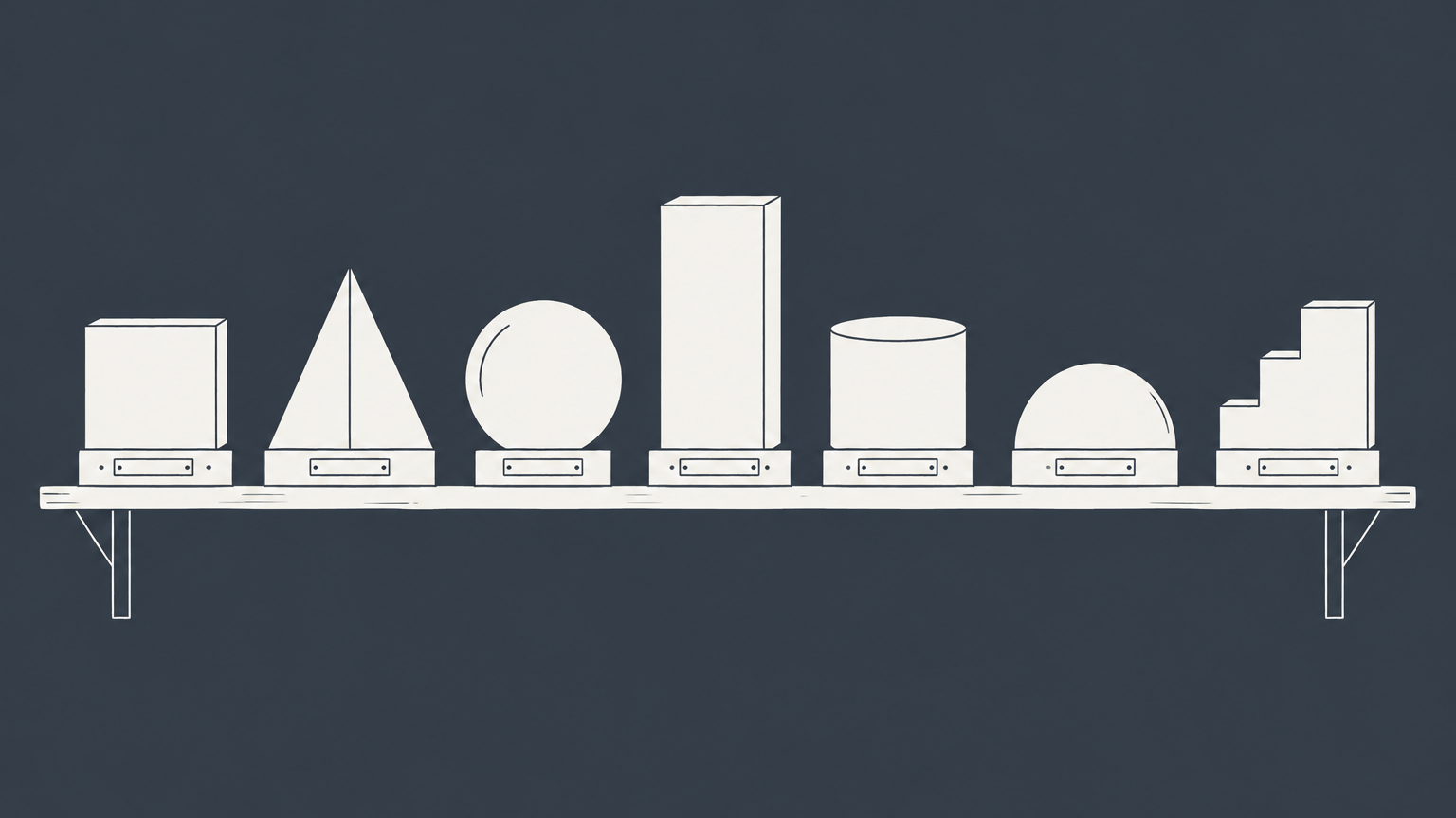 Flat illustration of a modular toolbox with differently configured compartments representing the types of LLC structures.