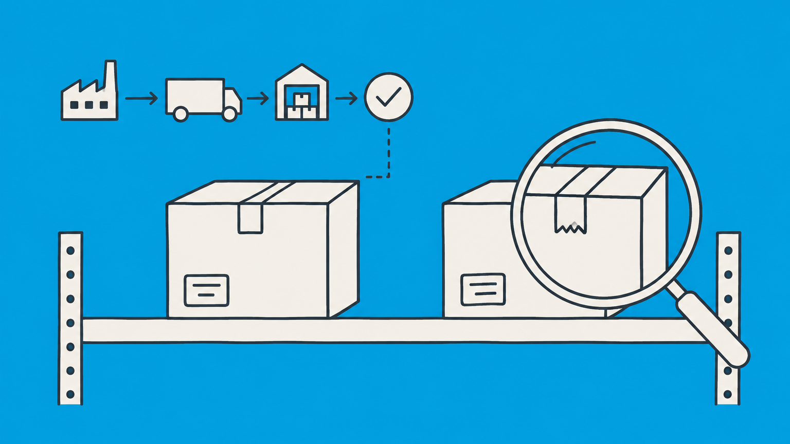 Flat illustration of two similar product boxes with one exposed as an unauthorized copy, representing trademark counterfeiting.